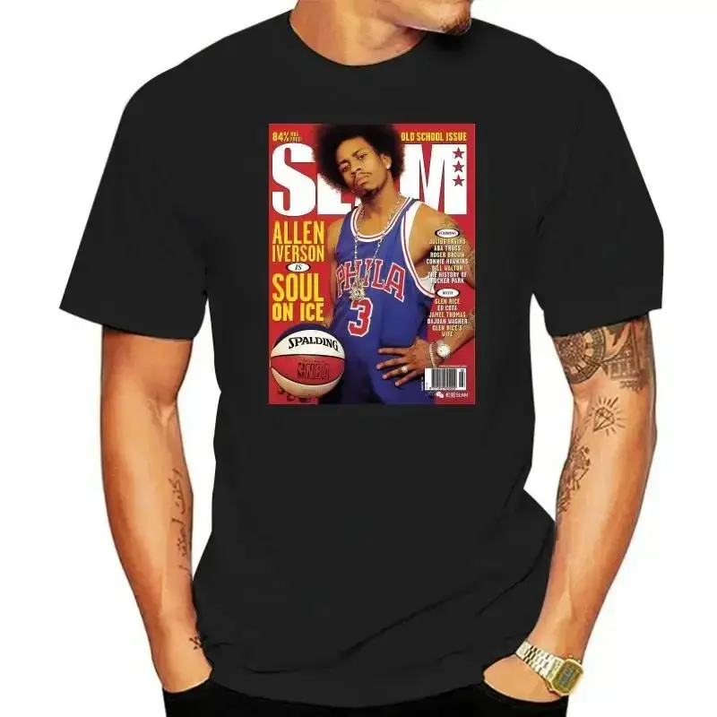 2024 New Summer Allen Unisex Shirt Full Size Iverson Slam Cover T-Shirt for Fans Graphic T Shirts Men Clothing Fashion