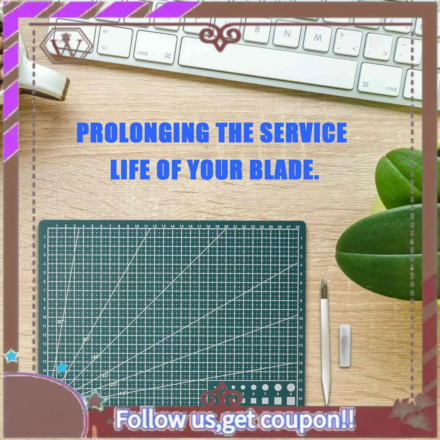 ABBG-3Pcs A4 قطع حصيرة وسادة خليط قطع الوسادة أدوات خليط لتقوم بها بنفسك أداة قطع المجلس على الوجهين الذاتي شفاء قطع الوسادة