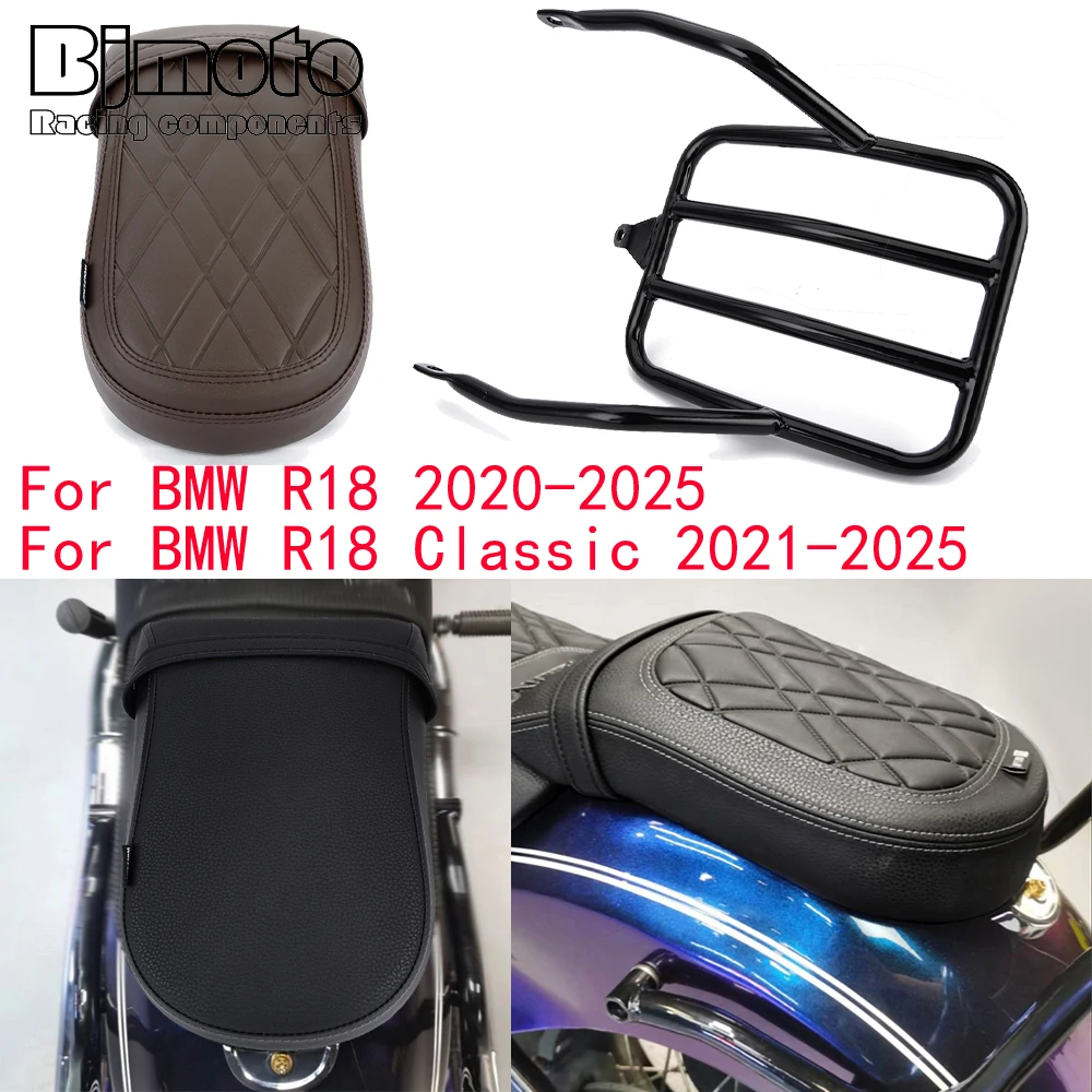 

R18 2025 Rear Passenger Seat Cushion Pillion For BMW R 18 Classic 2024-2020 Luggage Rack Carrier Case Support Holder Bracket