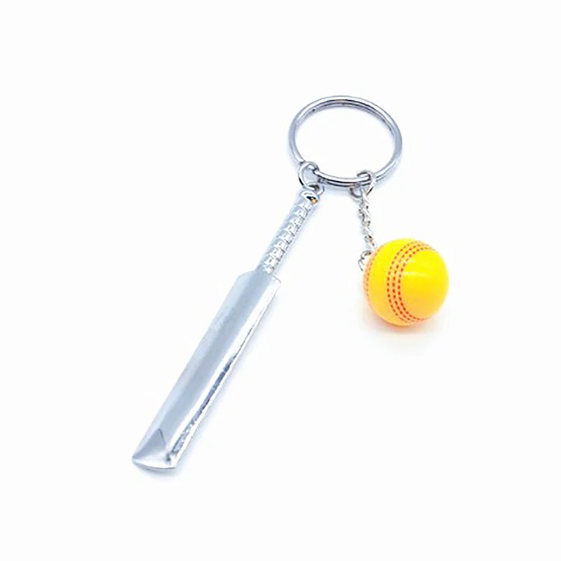 Cricket Keychain For Sport Fans Gift Sports Keyrings Cricket Keychains Gentleman's Game Keyring Keyholder Sport Key Chain