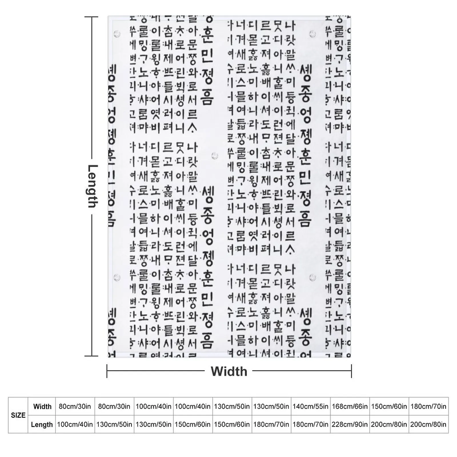 ???? Hunminjeongeum (The first Korean Document) Throw Blanket couch cozy soft plush fuzzy picnic outdoor blanket