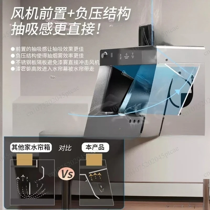 Home Airbrush Spray Workstation with Exhaust Fan for Figure Coloring Water Curtain Spray Booth for Model Painting