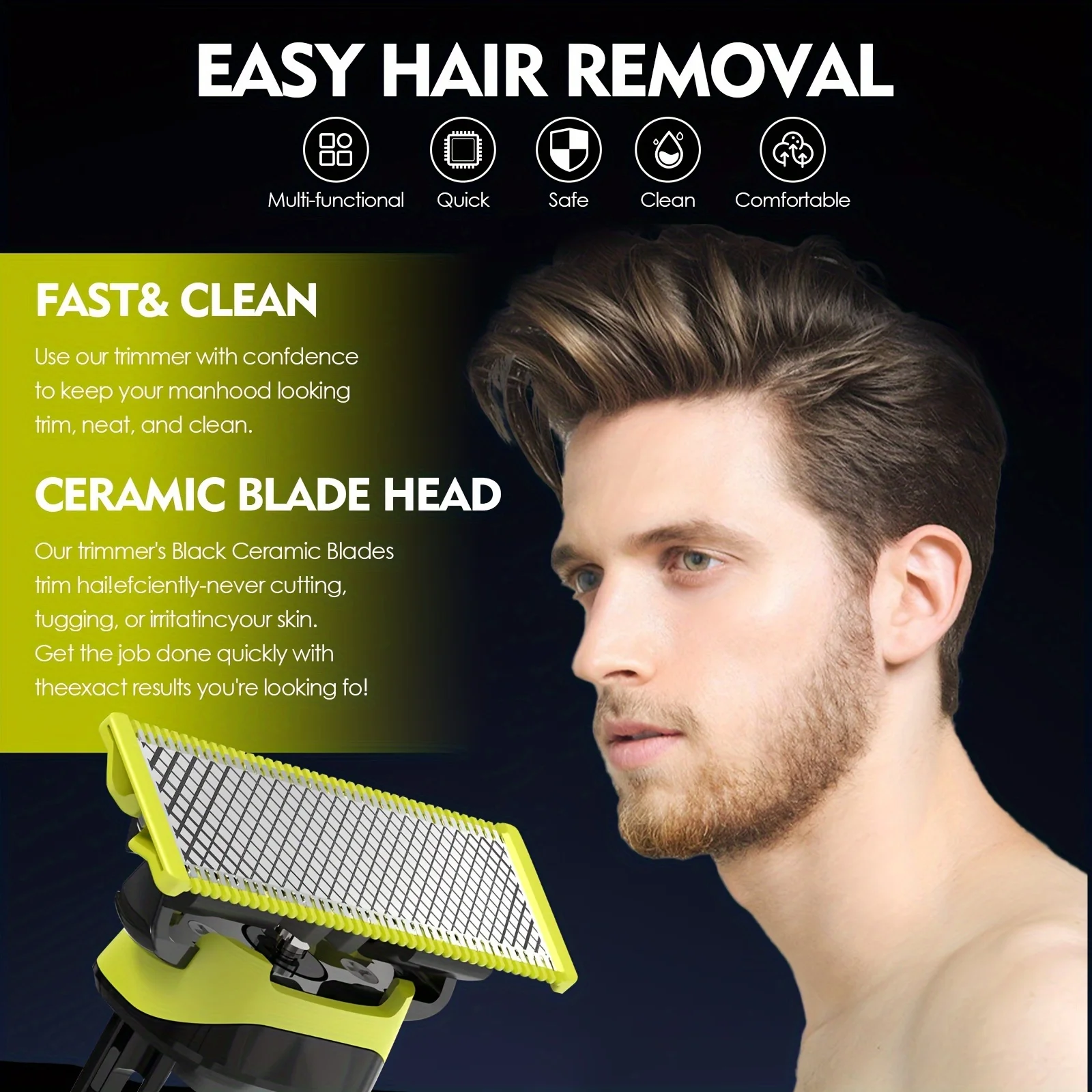 شفرات بديلة لماكينة الحلاقة YUKU متوافقة مع ماكينة تشذيب كهربائية Philips One Blade QP2520 QP2630 QP2515 QP6510 QP6520 QP6530