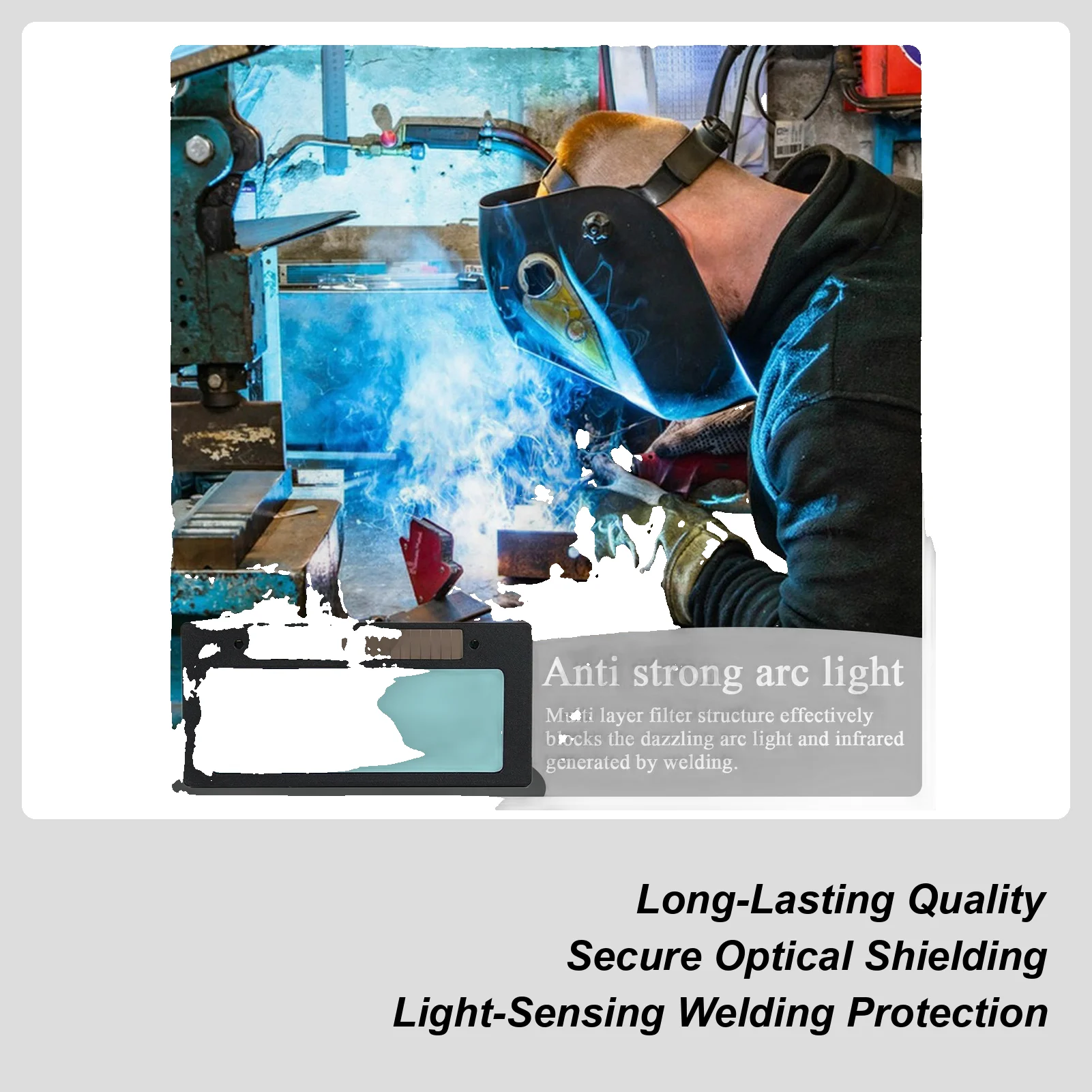 Welding Lens Solar Auto Darkening Welding Hat Lens Solar Powered Automatic Replacement Parts True Color Helmet Accessories For