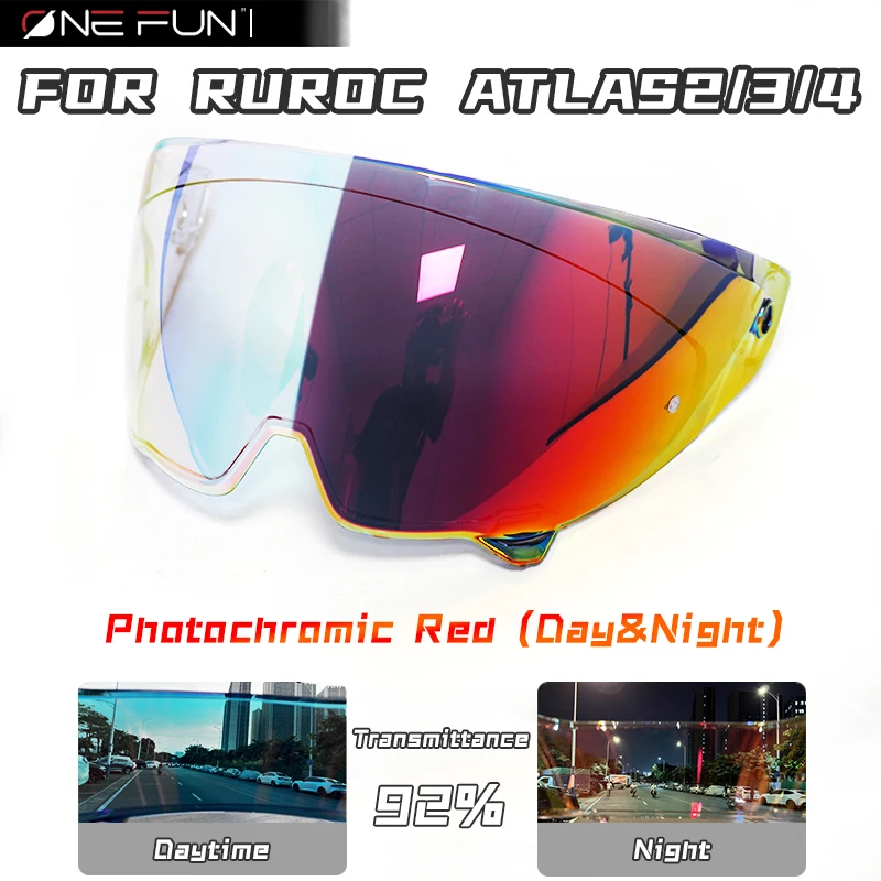 Photochromic Shield for RUROC Atlas 3.0 4.0 EOX Track Edition Helmet Display Shield Visor Mask Anti Fog Visera Casco Sunshade