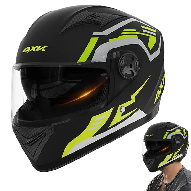 

Full Face Dual Visor Headgear Full Face Motorbike Street Bike Racing Headgear With Dual Visor Mountain Bike Headwear For