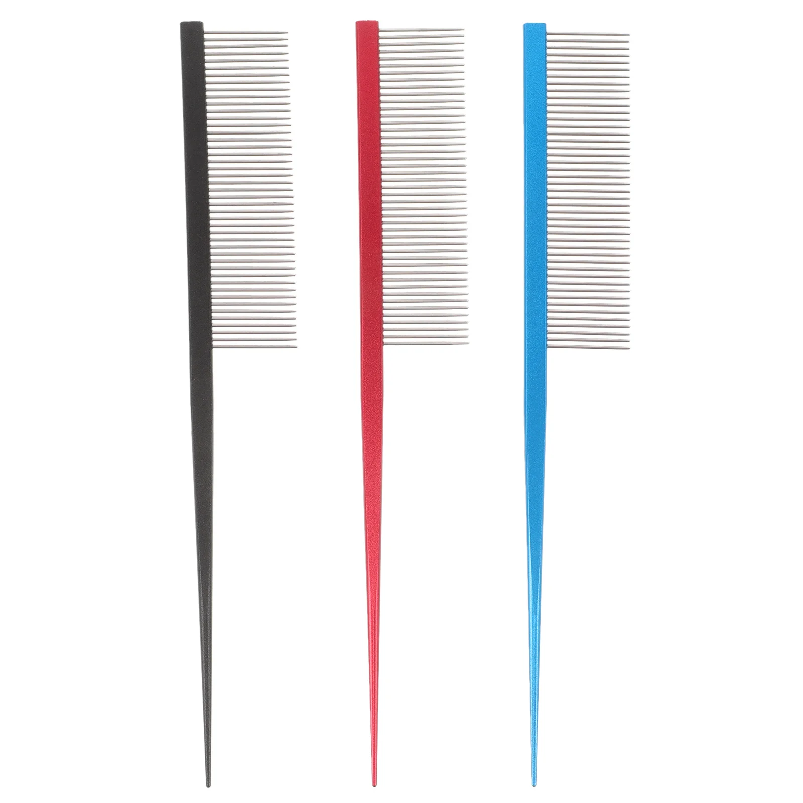 

3Pcs Stainless Steel Pet Comb Fine Tooth Dog Cat Grooming Tool Hair Removal Dematting Shedding Comb Comfortable Handle