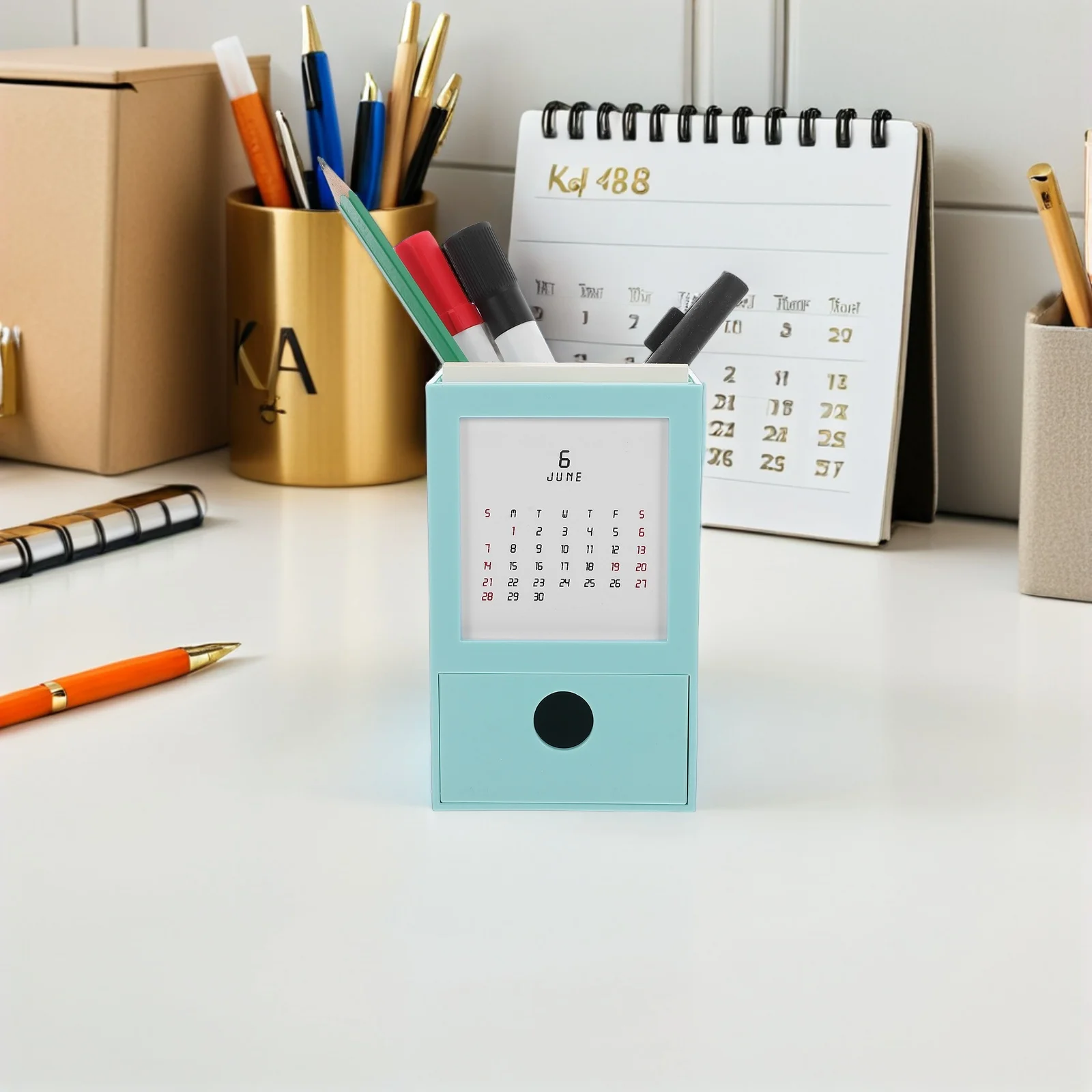 

1 set 1 Set Multifunctional Desktop Holder 2026 Plastic Stationery Organizer Pencil Cup Stand For Office Home School Storage Pen