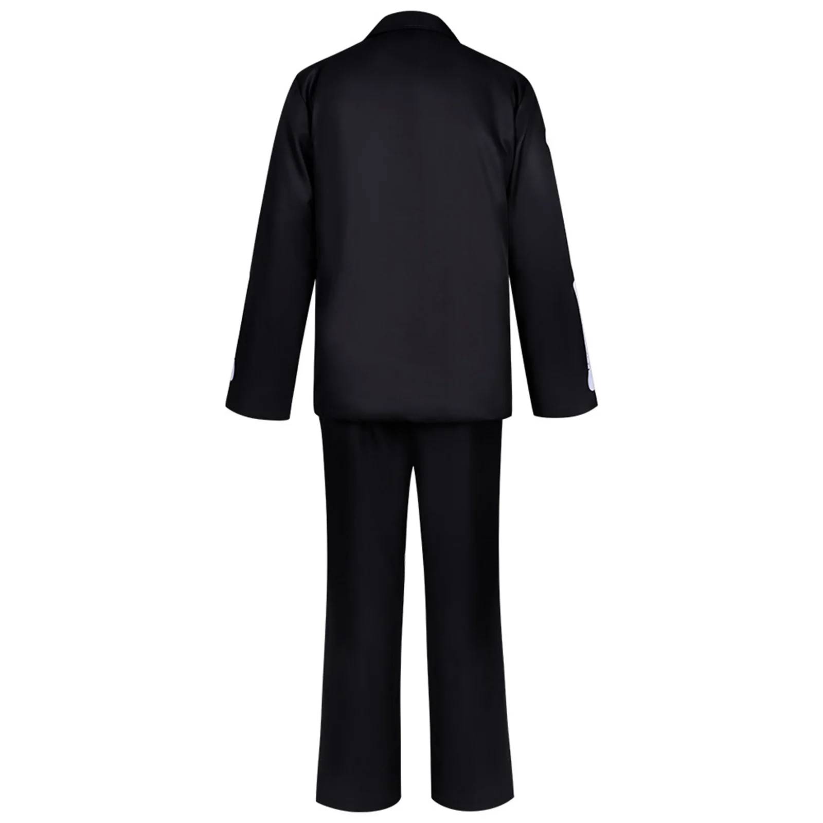 أزياء الهالوين كوس بنطلون بدلة هيكل عظمي مطبوعة بلون واحد أزياء حفلات المسرح ملابس الرجال #5