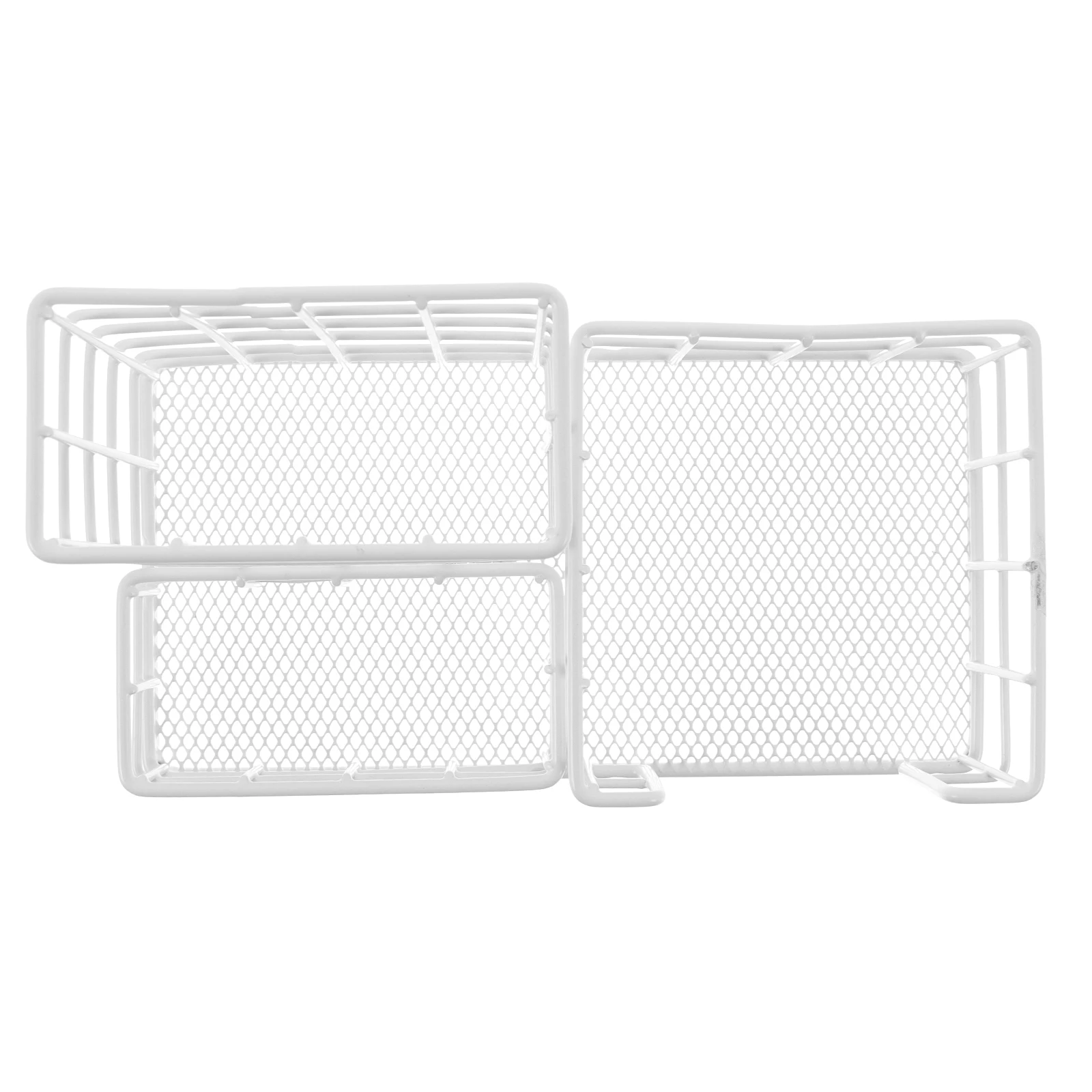 

Office Supplies for Desk Desktop Storage Rack Holders Organizers Shelf Manager Pens White Deskside