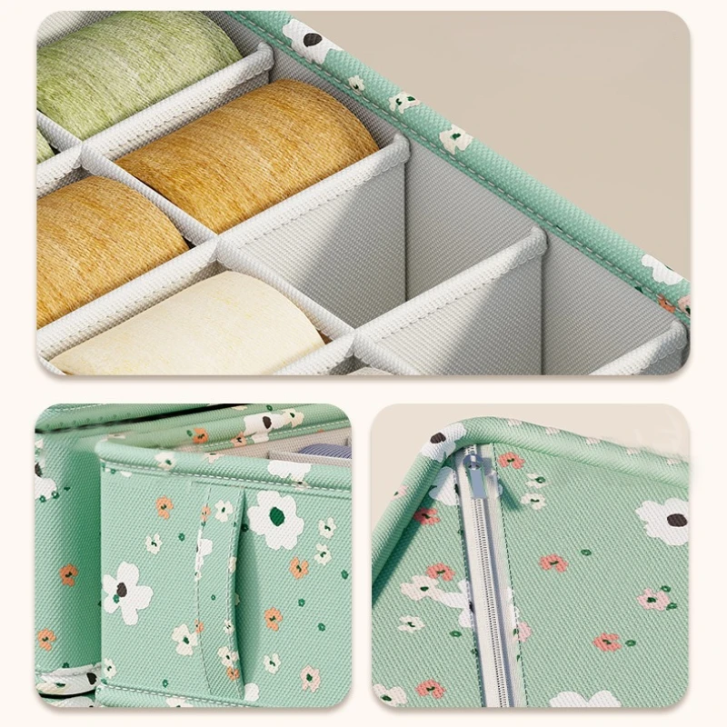 New Underwear Storage Box Foldable Large Capacity Drawer Compartment Box Multifunctional Household Socks Sorting Box