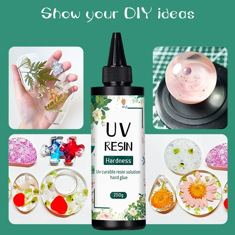 20g UV Resin Glue Clear Hard Epoxy Resin Glue Transparent  DIY  Epoxy Resin Mold Jewelry Making Give Uv Lamp