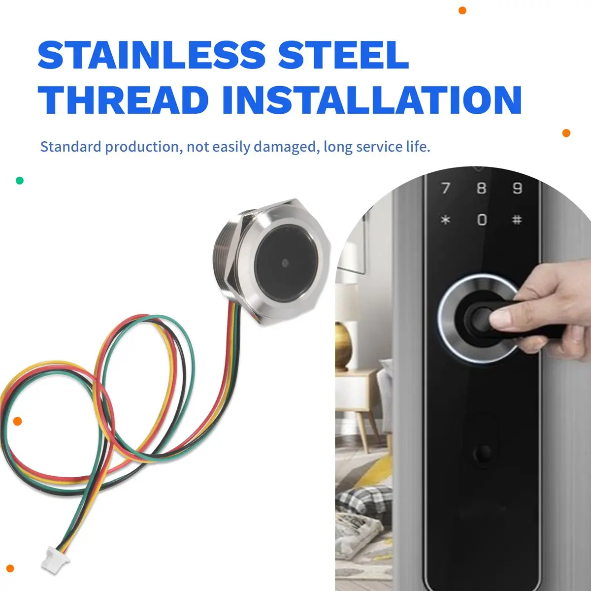 OK GM60 UART Stainless Steel Controlled Ring Indicator Light 1D/QR/2D Bar Code Scanner QR Code Barcode Scanner Module