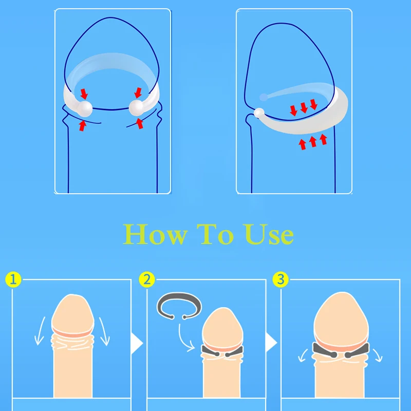 Anneaux de Bondage du Pénis pour Couple, Extension de la Bite, Retarde l'Éjaculation, Prolongation du Temps d'Amour, Jouet Sexuel, 7.0