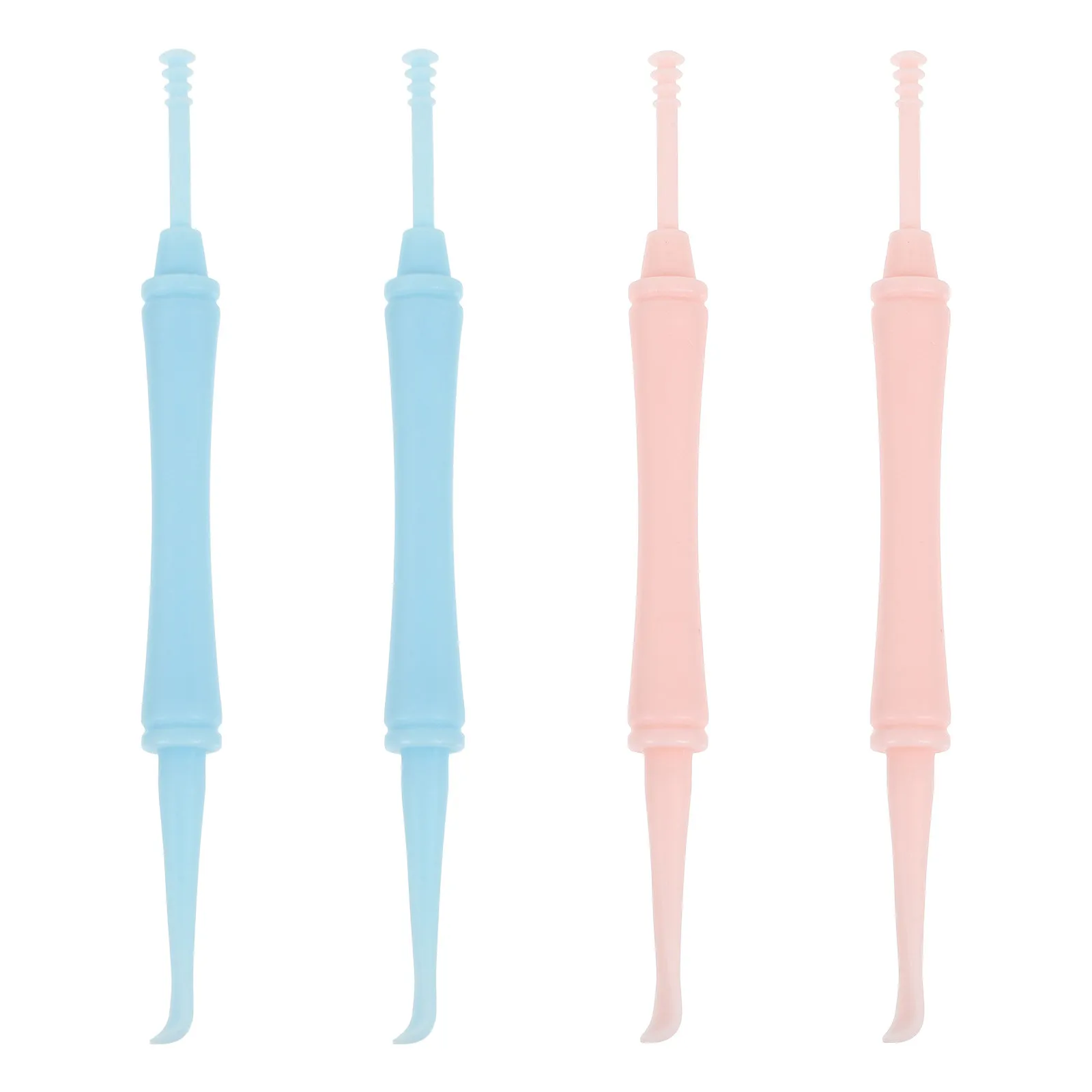 

Набор для чистки ушей из 4 предметов: двухсторонние ложки-экстракторы с эргономичной ручкой, удобные, компактные, портативные, многофункциональные