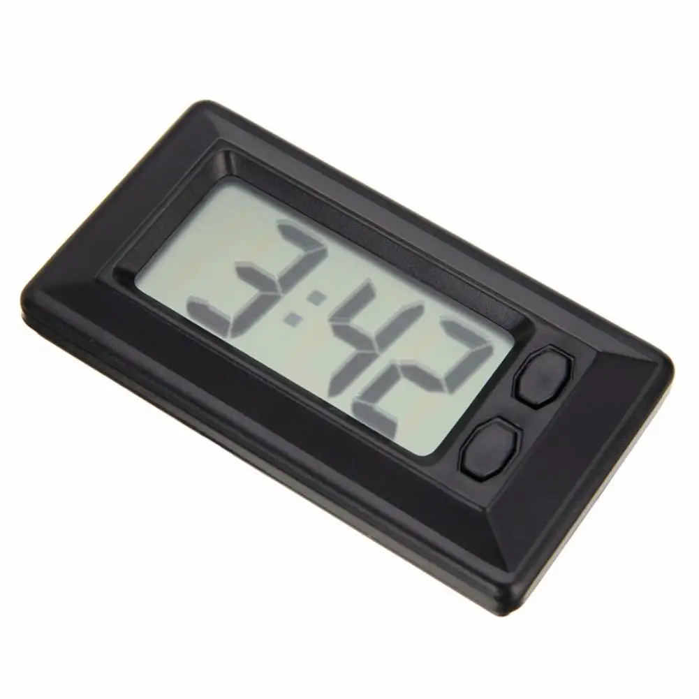 Abs Material Car Clock Mini Car Clock Compact Mini Car Electronic Clock Easy Installation Minimalistic Design Ideal for Use