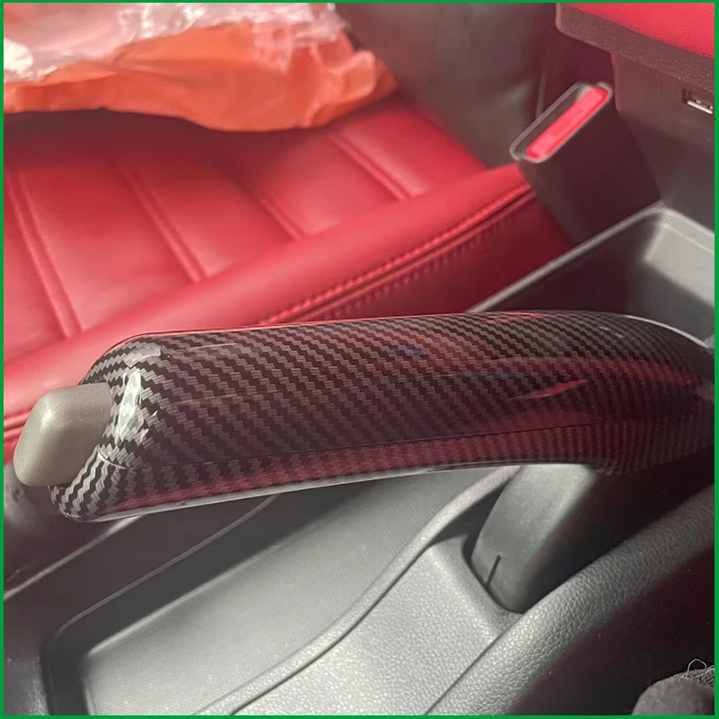 

Car Styling For Honda Jazz Fit AT 2015-2018 Gear Shift Lever Knob Handbrake Cover Trim Decoration Strips Auto Parts Accessories