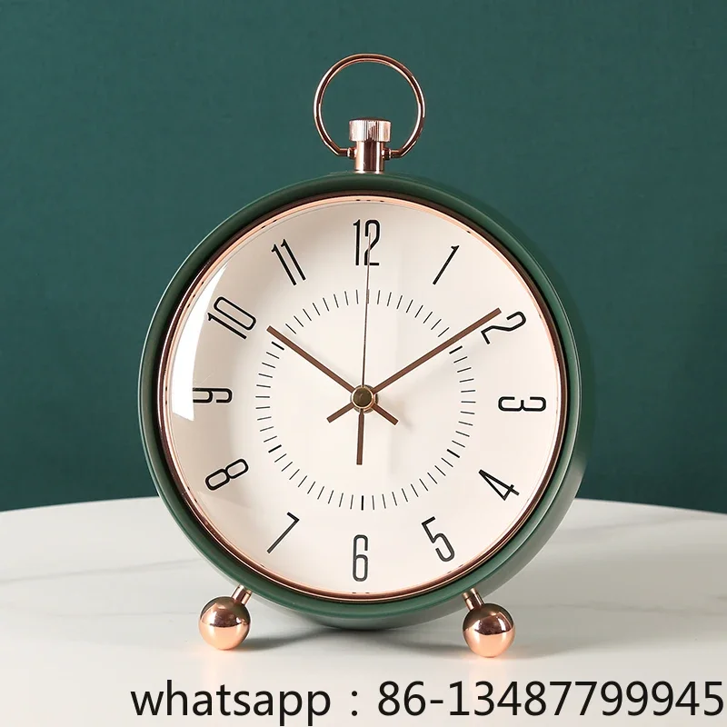 

Nordic Creative Light Luxury Marble Clock Decoration Silent Living Room, foyer, desk clock, model room, soft decoration
