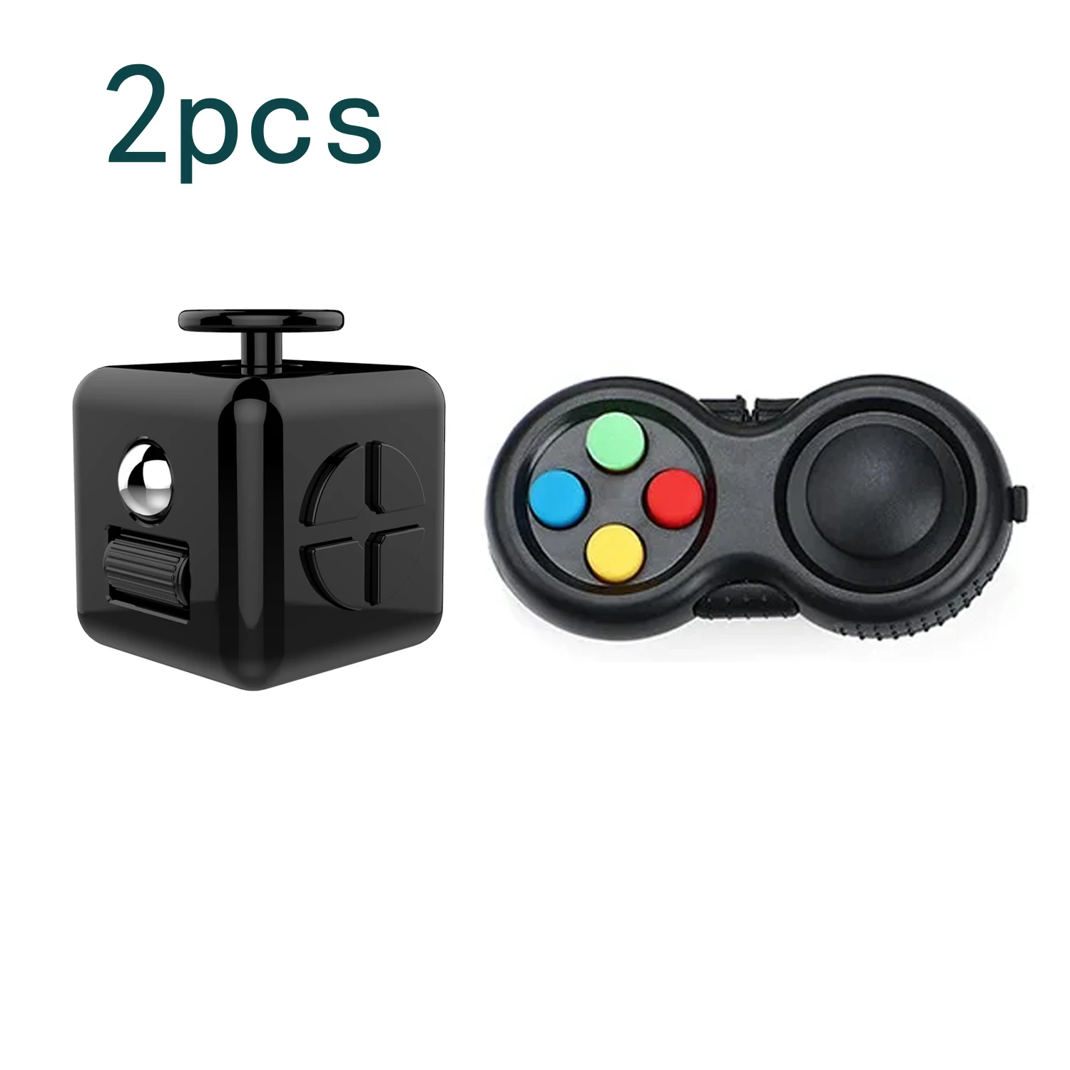 2 pcs Fidget Toy Push Anti Stress Toys Hand Game Adult Autism Relief Sensory Decompression Dice Toys for Boys Fingertip Toys