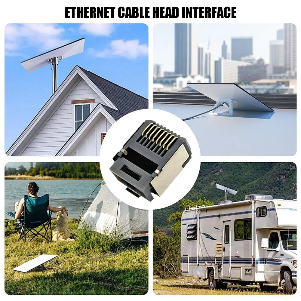 For Starlink Short Shrapnel Rj45 Special Star-link Hole Short Network With 8p8c Star Crystal 1.0 Line Gold-plated Shie R7j7