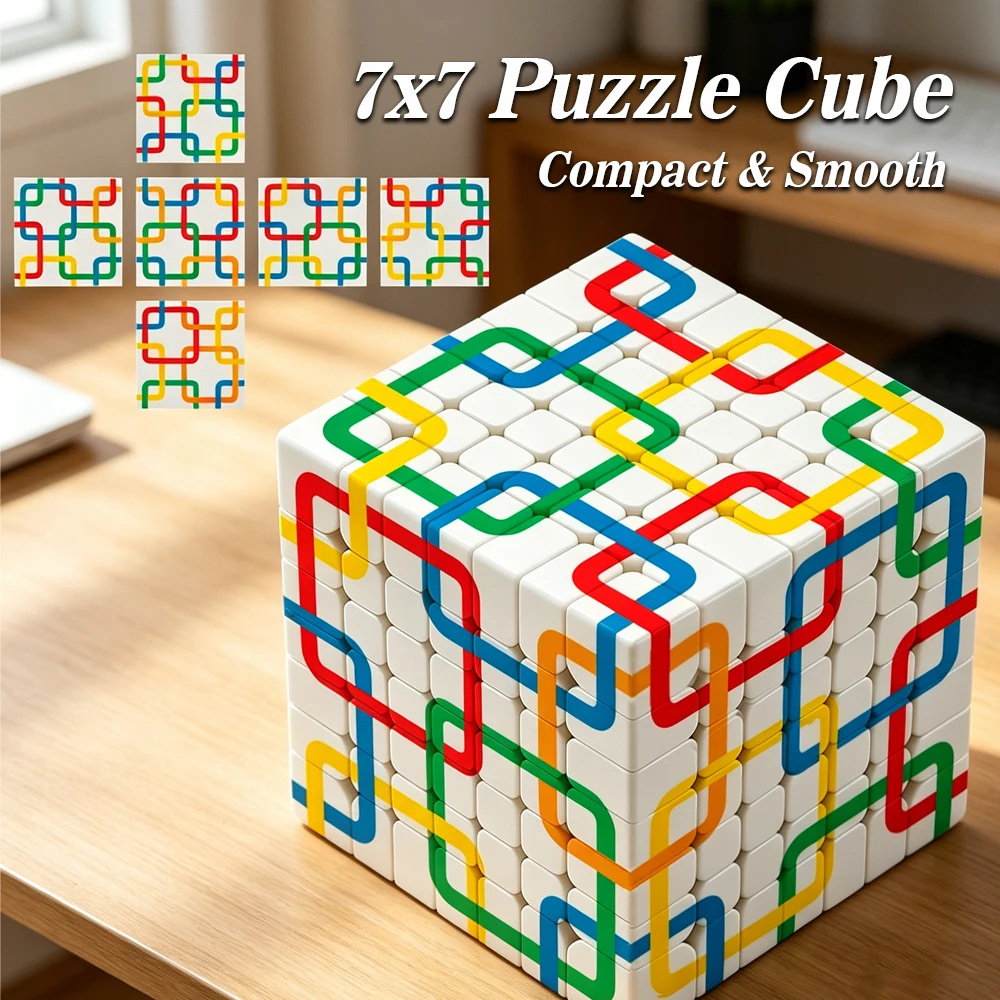 7x7 Square Grid Cubes, High-Difficulty Speed Cubes, 7x7x7 3D Puzzle Cubes, Birthday Gifts/Best Holiday Gifts