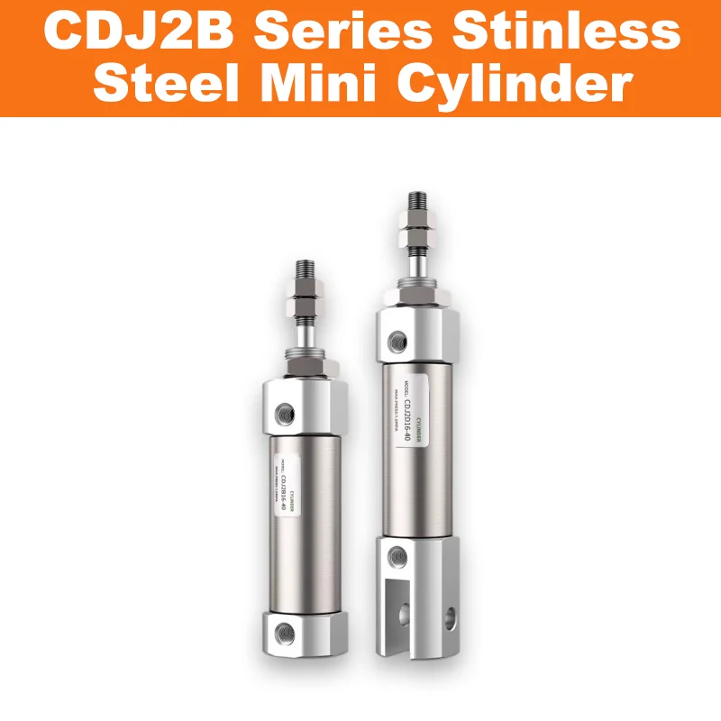 

CDJ2B Series Mini Pneumatic Air Cylinder Double Acting Single Rod Compact Cylinder Bore10mm 12mm 16mm Stroke20mm 25mm 30mm 200mm