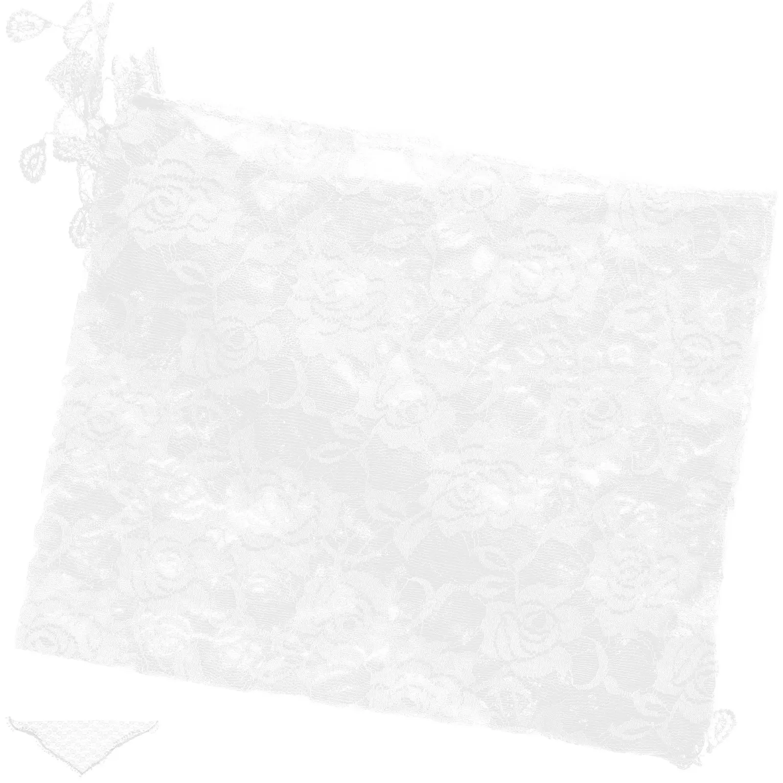 

Lace Veil Triangle Scarf Light Breathable Decorative Fringe Lace Shawl for Women Party Banquet Masquerade Cosplay Stage