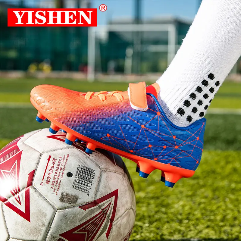 Yishen sapatos de futebol crianças meninos meninas estudantes chuteiras sapatos de treinamento botas de futebol do esporte das crianças tênis