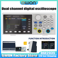OWON DGE2035 DGE2070 Dual Channel Digital Oscilloscope 300msa/s Arbitrary Waveform Generator 14 Bit 35mhz/70mhz