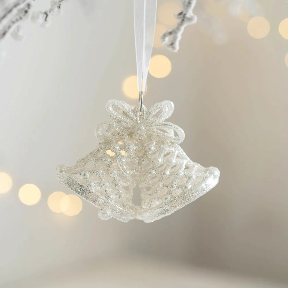 Petite Glitter Angel Fairy Pendant Plastic White Christmas Decorations Xmas Tree Hanging Ornaments