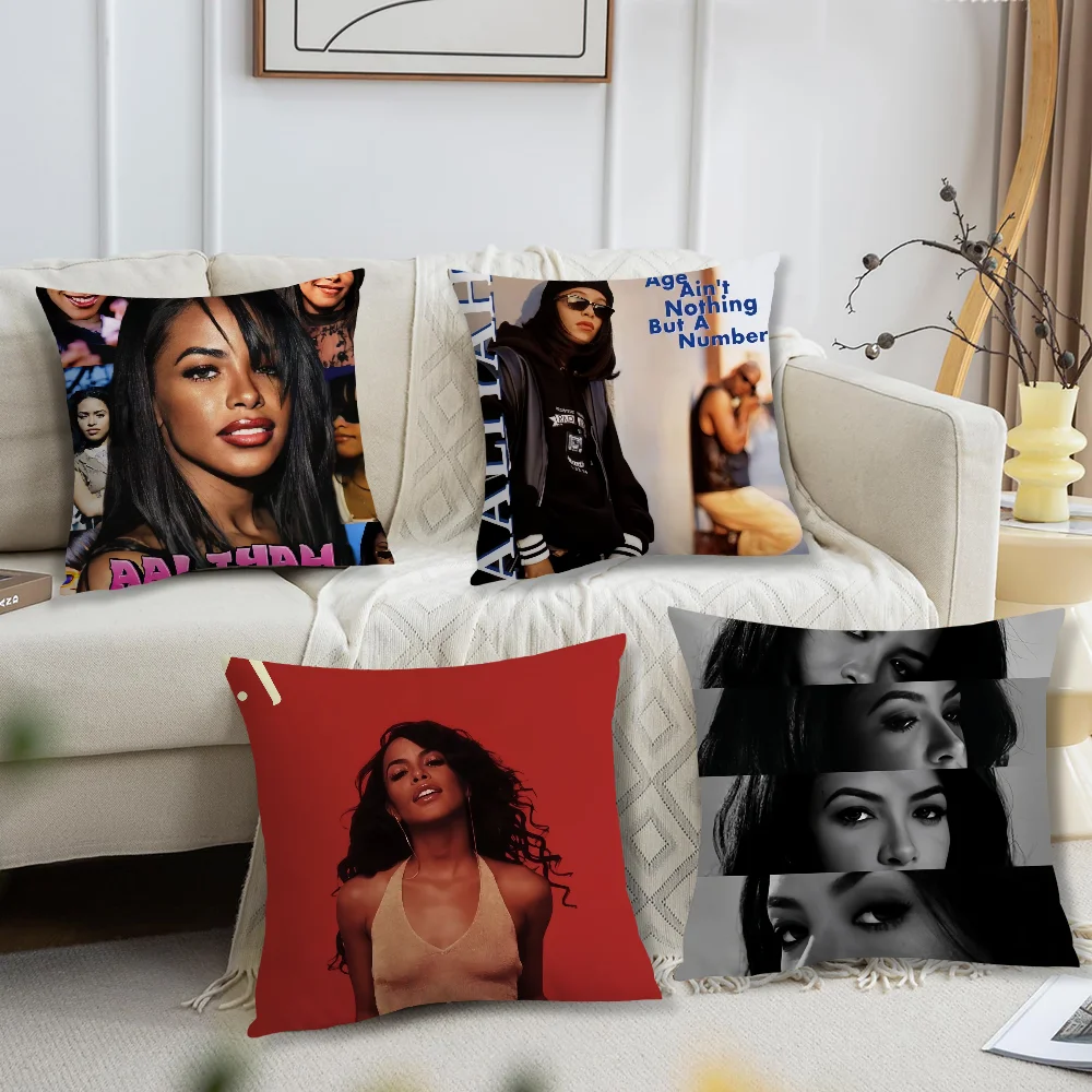 Singer A-Aaliyah Age Aint Nothing For Bedroom Car Coffee Shop Room Soft and Living Room Sofa Decorative Pillow Cover Case