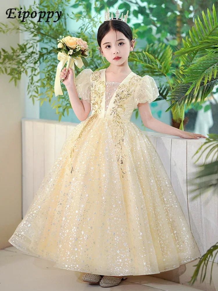 Girl Dress Summer Princess Dress Western Style Costume Flower Girl