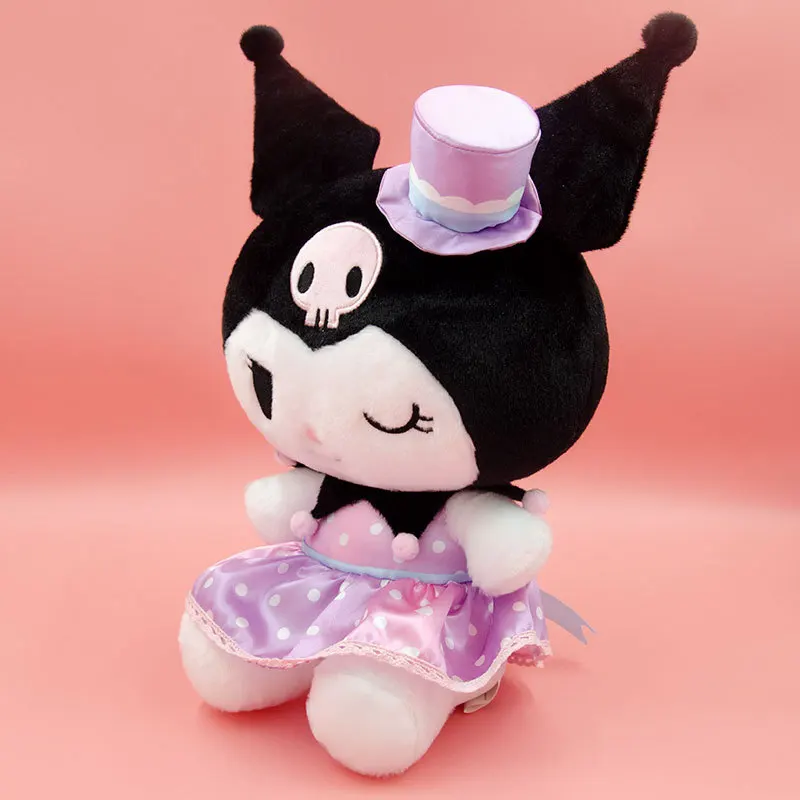Sanrio Plush Doll Fashion Boutique Doll Kawaii Kulomi With A Hat Anime Plush Stuffed Pillow Cute Children's Birthday Gifts Toys