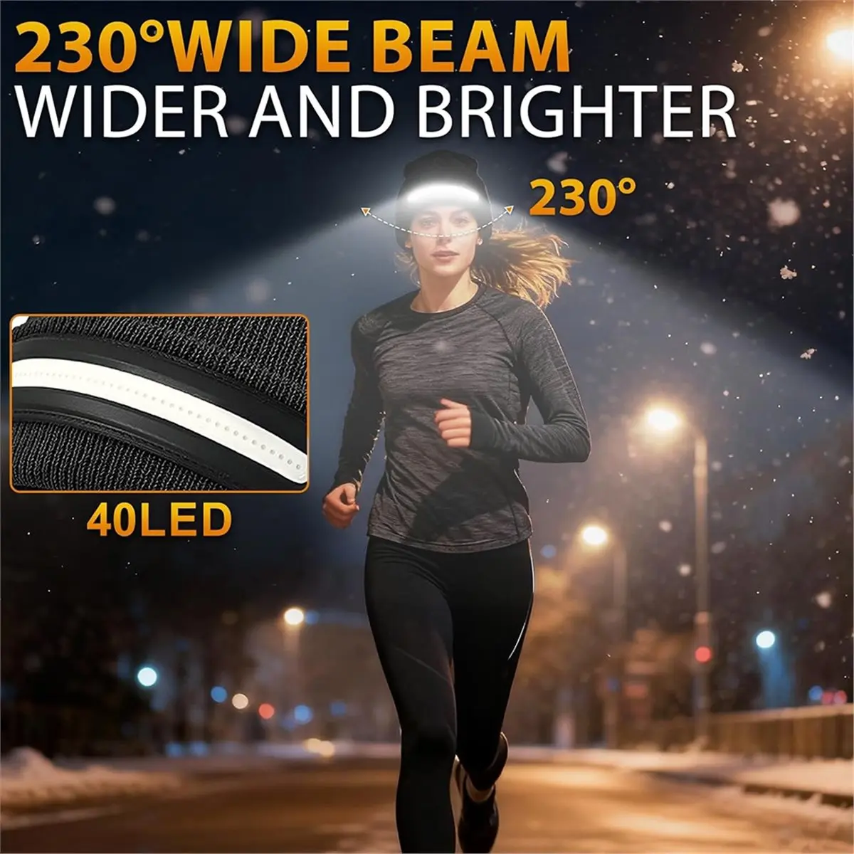 618 Mega Sale LED Beanie Hat with Built-in Light, Rechargeable 230° Wide Beam for Hands-Free Activities