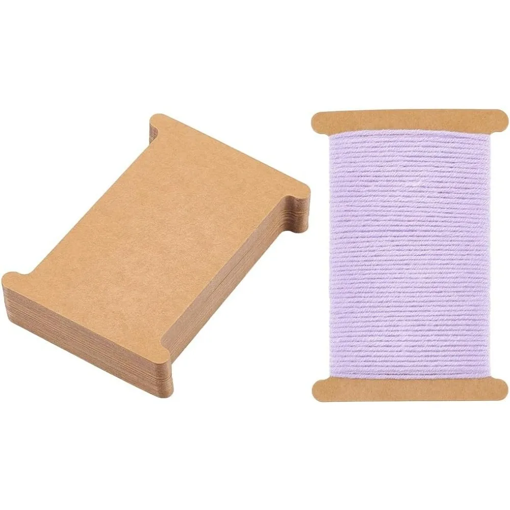 

50pcs Ribbon Storage Organizer Cardboard Ribbon Spools Embroidery Floss Bibbon for Thread Holder Empty Yarn Bobbin making kit