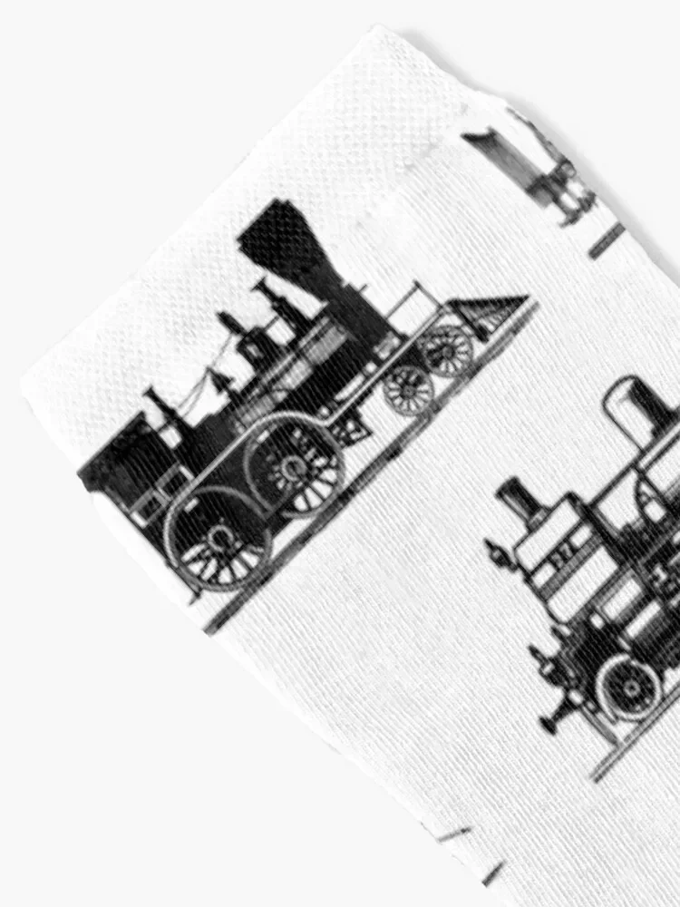 Vintage retro steam old trains backpack Socks Non-slip Crossfit cycling Socks For Girls Men's