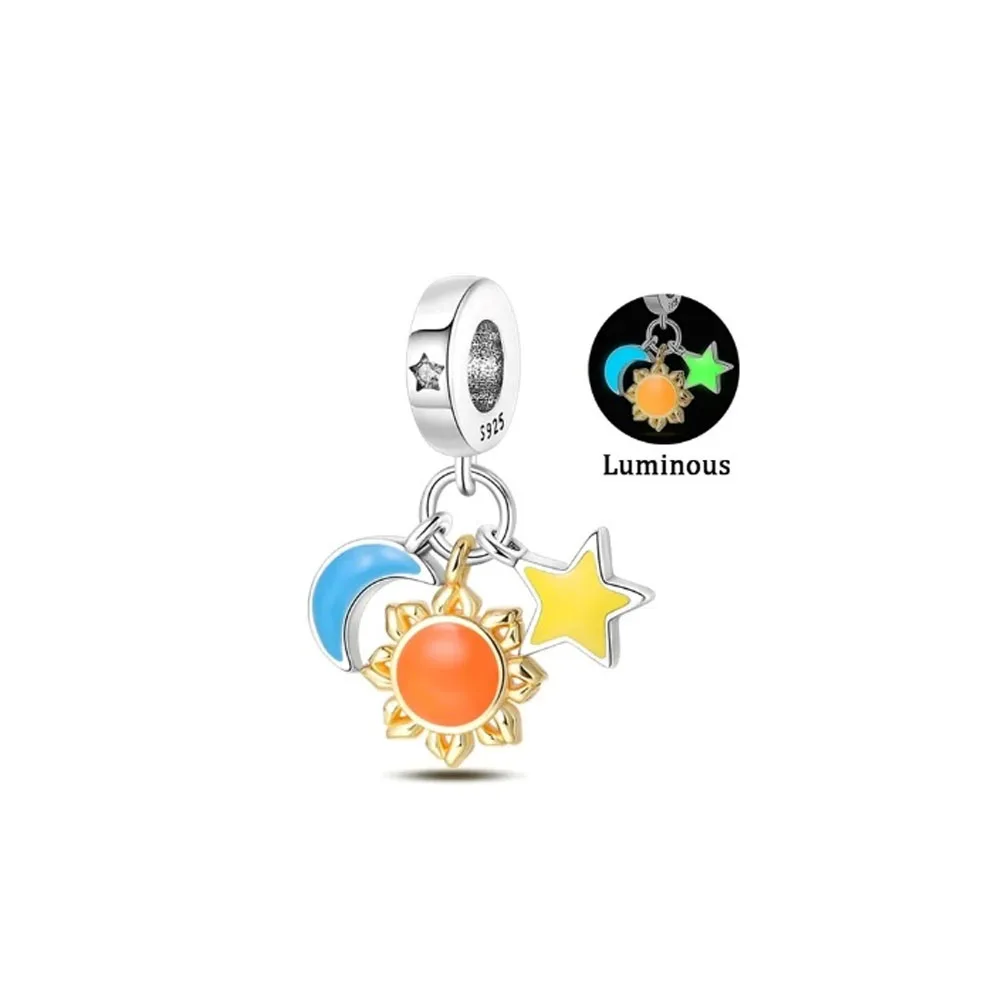 Hot Selling 925 Silver Earphones Microphone,Iron Tower, Guitar,Firefly Pendant Suitable for European Bracelets Exquisite Jewelry image 6