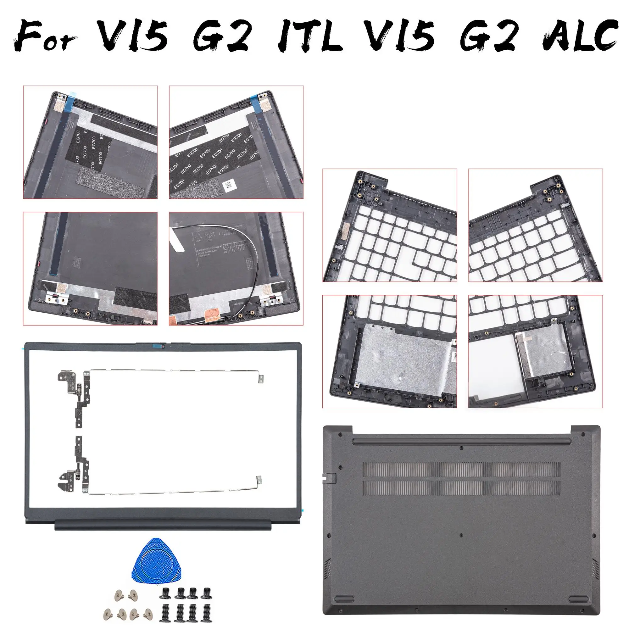 

Parts HV560 For V15 G2 ITL V15 G2 ALC LCD Back Cover Bezel Hinges PALMREST Bottom Case Housing Case AP21S000400 AP21S00050