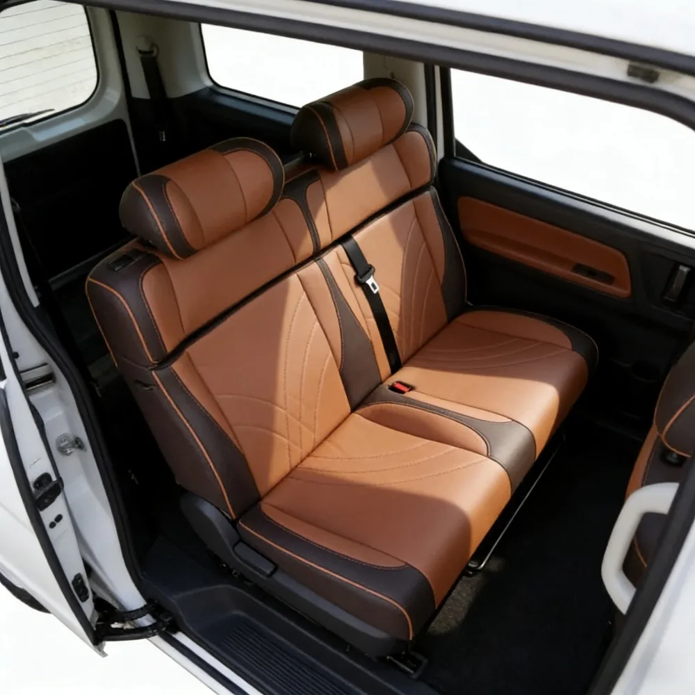 

High Comfort Convertible Bed RV Seat Luxury Leather 2/3 Seater Customizable Adjustable for MPV Van RV Auto Parts/ Ford /Toyota