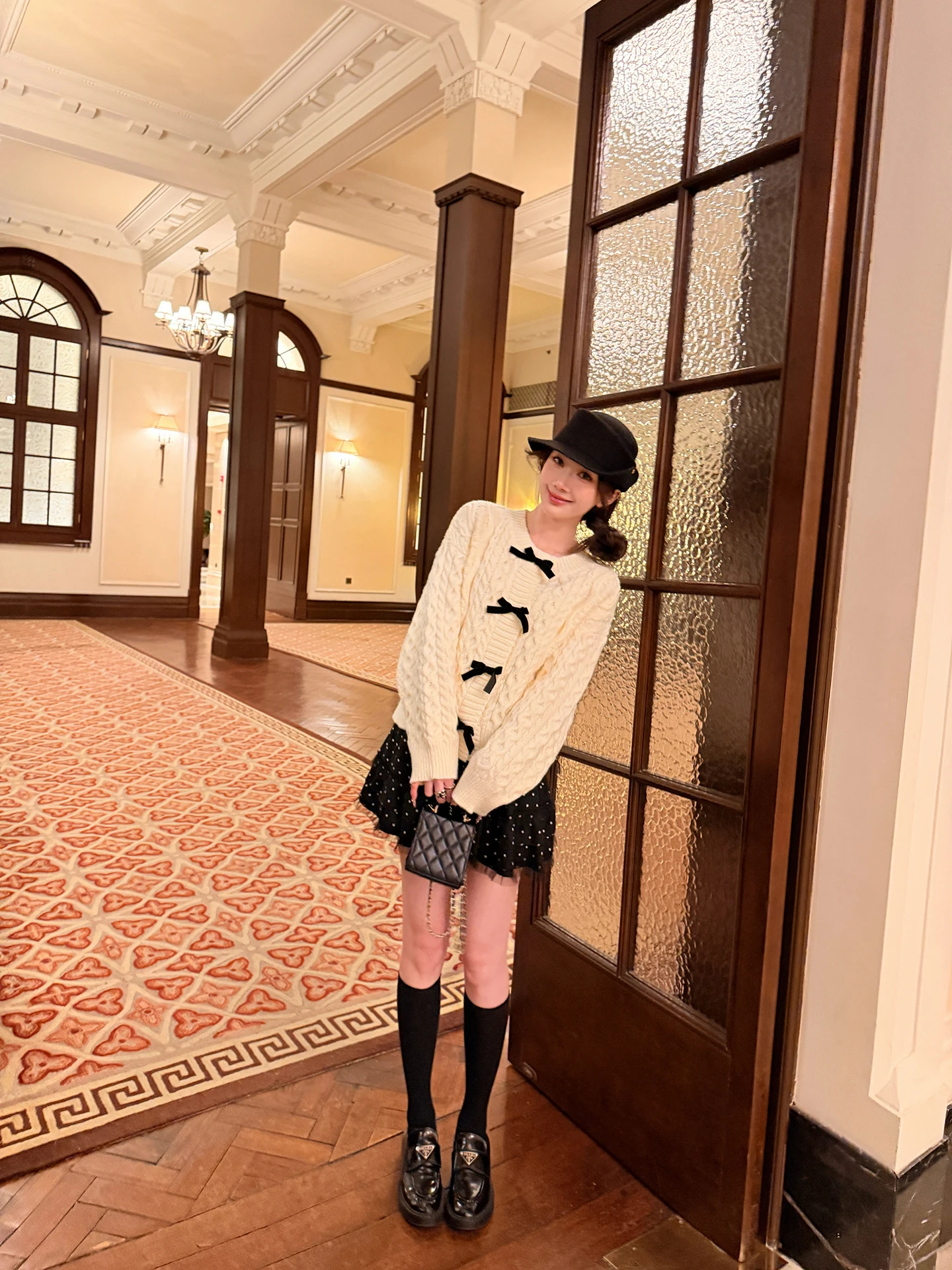 

Chen Dauyu Korean Sle Lazy Knot White Knitted Sweater Cardigan Women's Autumn Winter Design Sense Loose Fit Soft ...