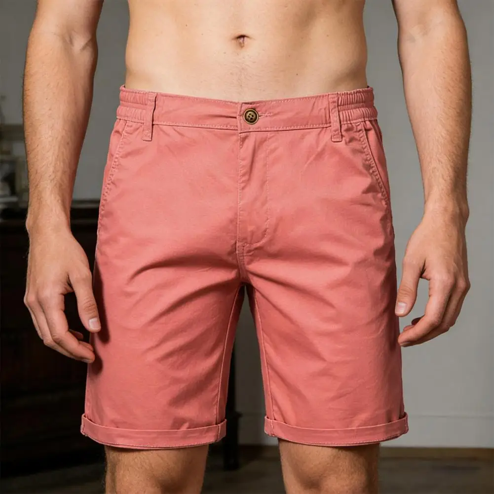 

Casual Men Pants Versatile Men Casual Pants Men's Stretch Cargo Shorts with Elastic Waistband Drawstring Casual Cotton Work