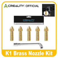 Creality Official K1/K1 Max Nozzle 5PCS Brass High Speed 3D Printer 0.4mm Nozzles Fit 1.75mm Filament for K1/K1MAX/CR-M4