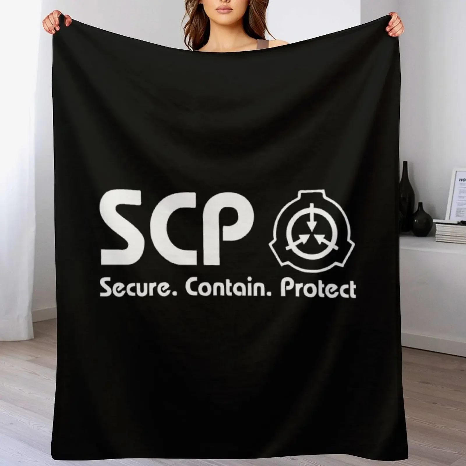 Scp Foundation logo Throw Blanket Soft Solid Color Blanket for Couch Bed
