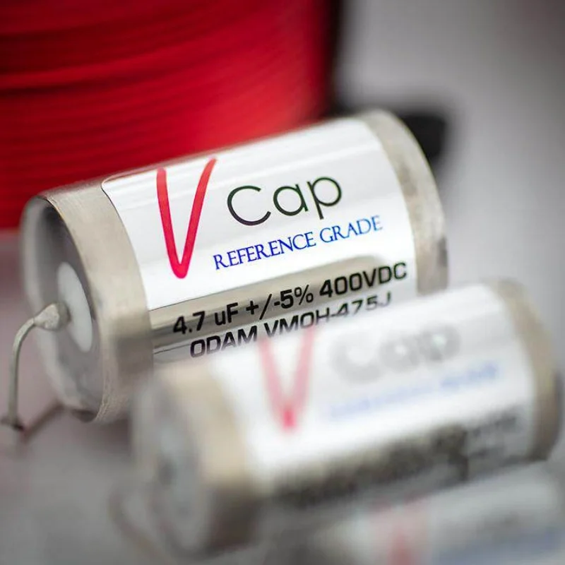 V-CAP high-end ODAM audio HiFi oil-filled capacitors vcap with capacitance ranging from 0.1 to 0.22, 4.7 to 5.6~ 47 microfarads.