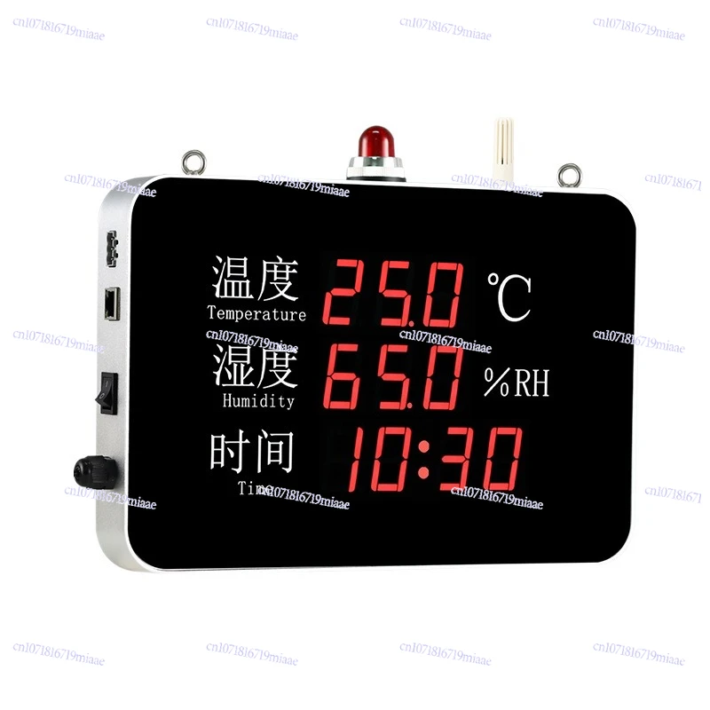 Temperature and Humidity Recorder Large Screen Digital Display Industrial Greenhouse Pharmacy Time Temperature and Humidity