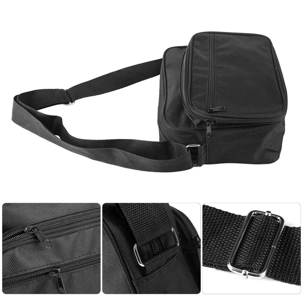 

Heavy Duty Canvas Canvas Tool Bag Multiple Pockets with Zipper Black Shoulder Tool Bag Thickened Material