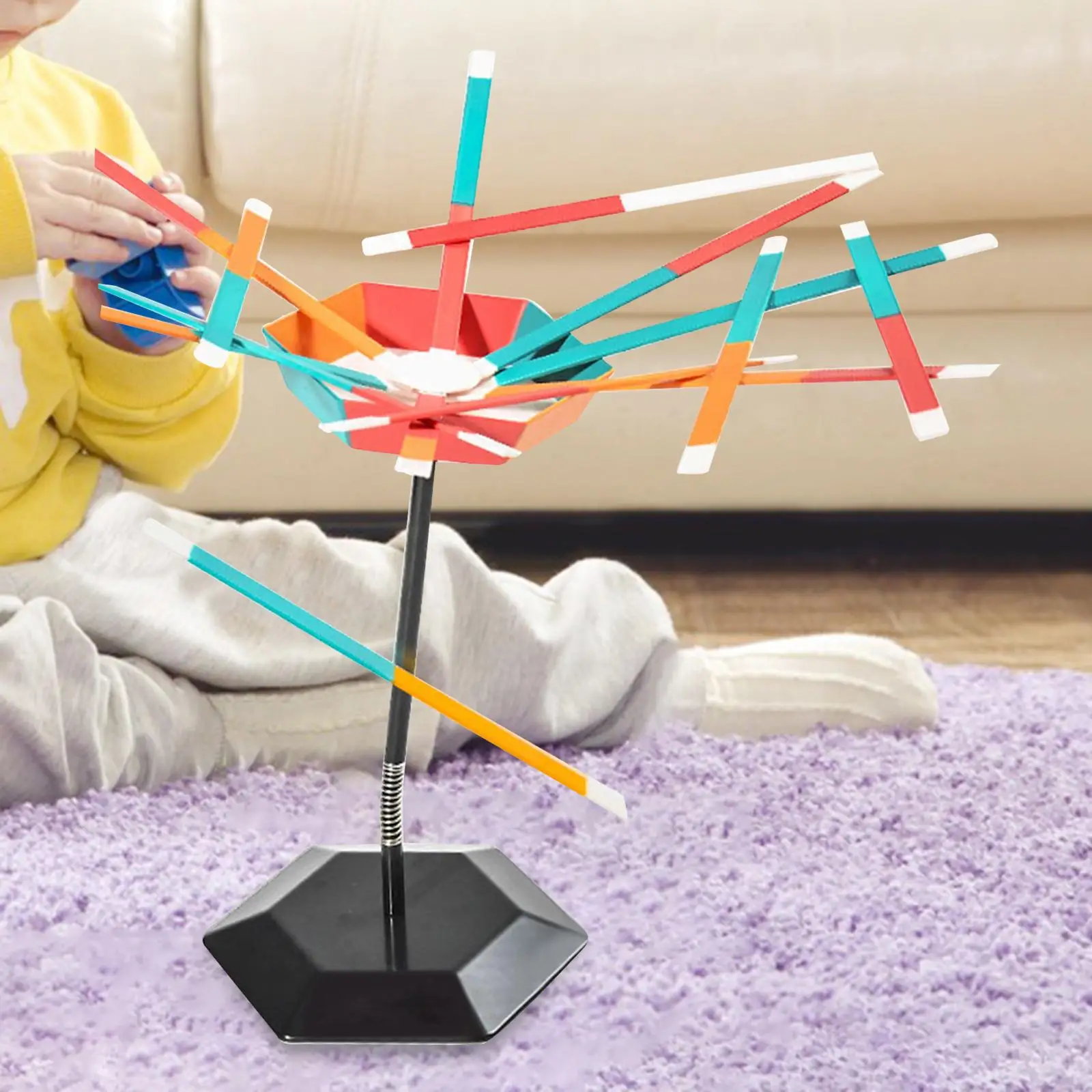 Sticks Stacking Game 48 Pieces Family Balance Sticks Colorful Light