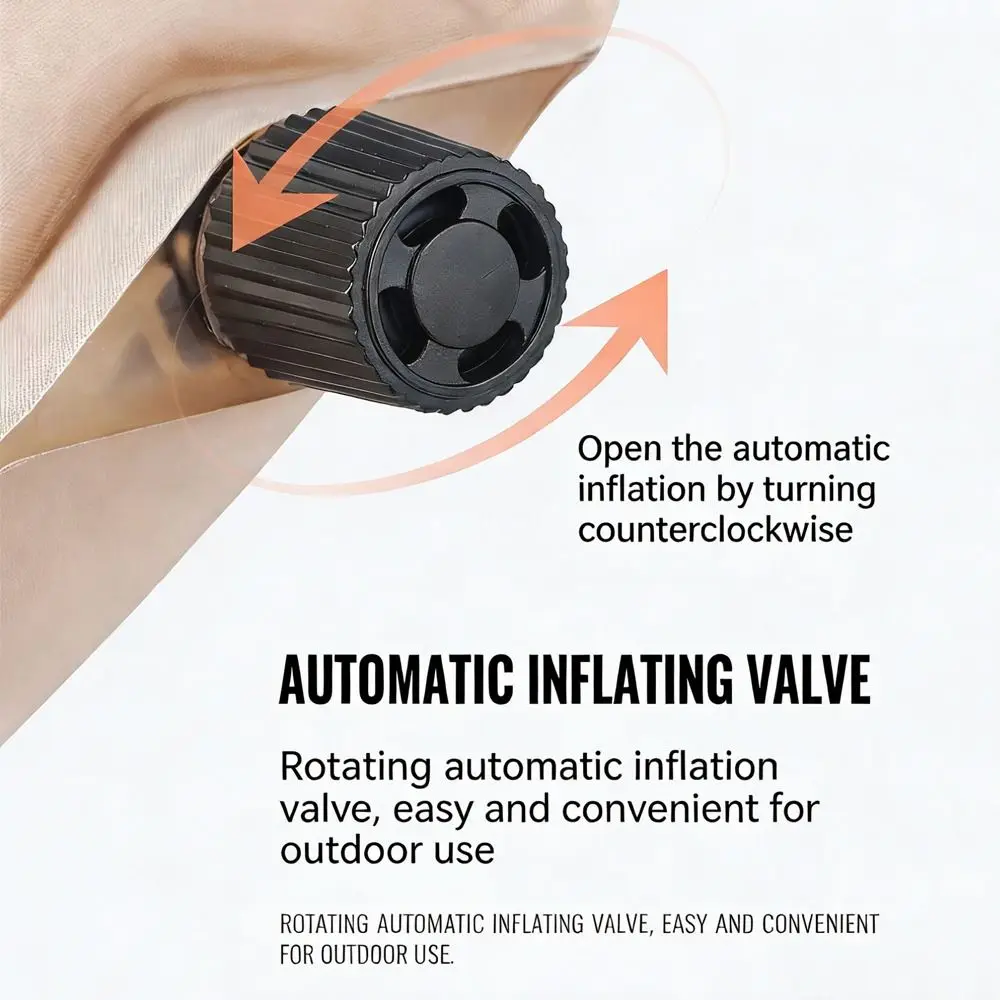 Automatic Inflatable Travel Pillow Ethnic Style Foldable Camping Pillow Supportive Lightweight Office Nap Pillow