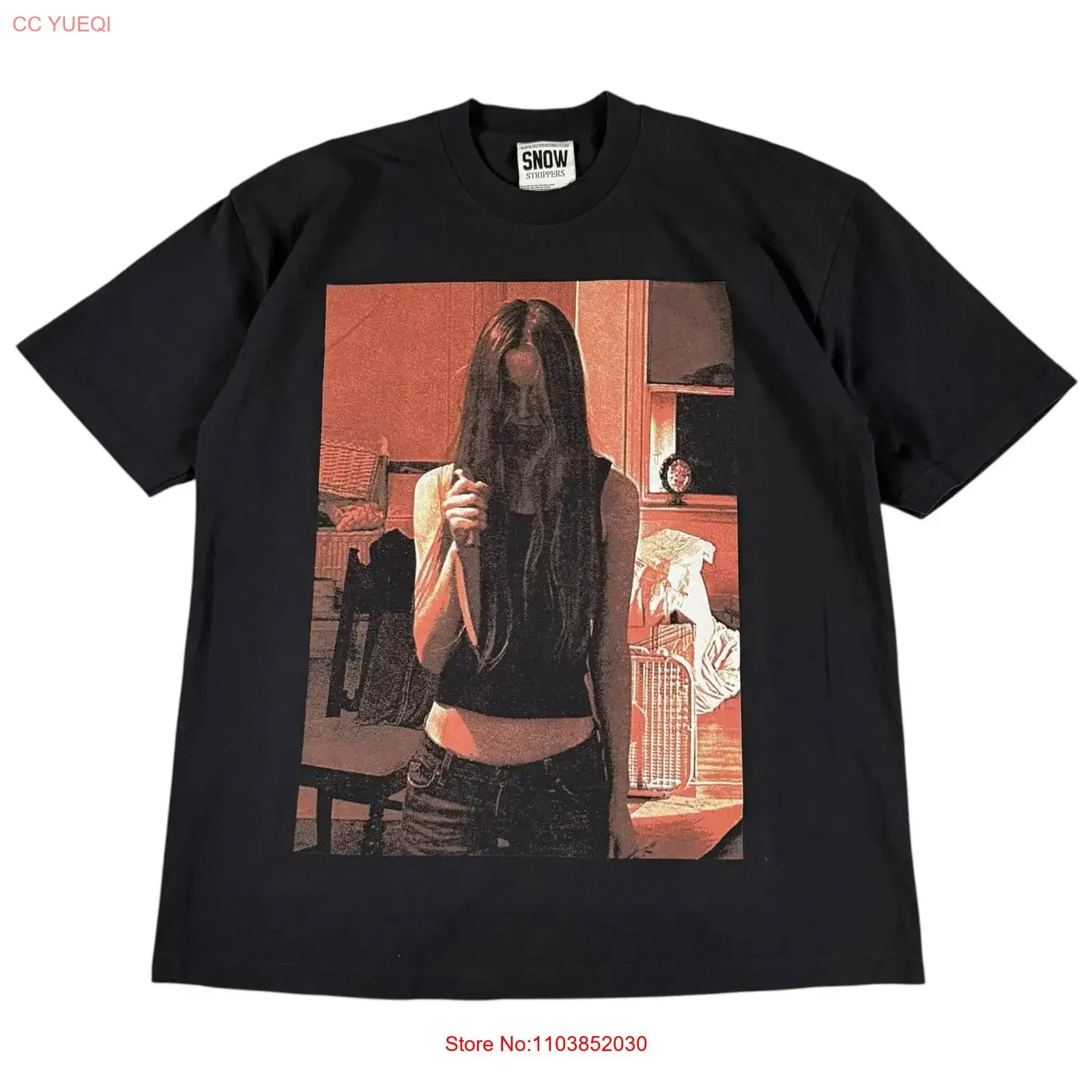 2026 Snow Strippers Knife Tour T-Shirt L Farmer's Daughter Vintage Washed Designer-Kleidung Stilvolle Vielseitige Mode Leicht