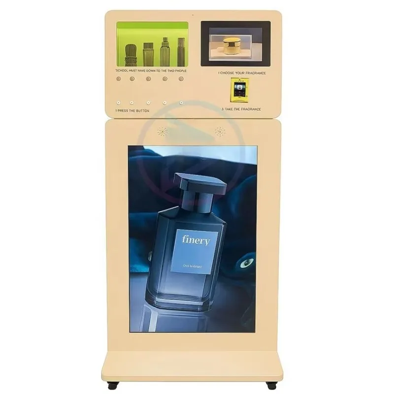 

Arab Multi-Payment Credit Card SDK Unique Vertical Perfume Spraying Vending Machine Touchscreen Coin Operated